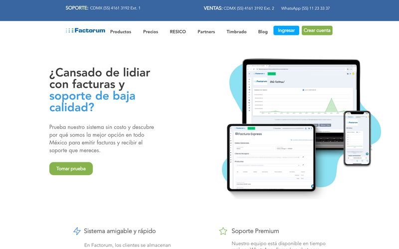 Página de inicio de Factorum